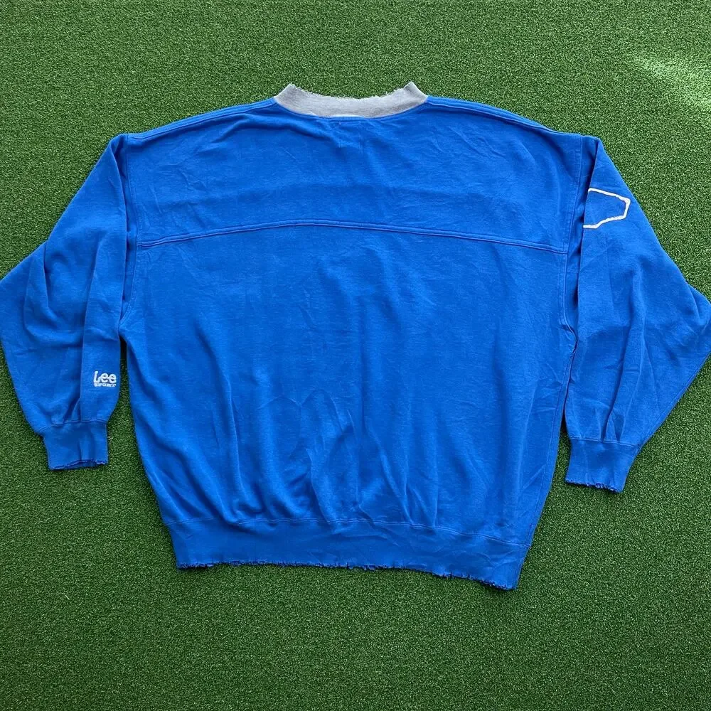 Vintage 90s Y2K University of Kentucky Wildcats Lee Sport Distressed Crewneck XL